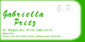 gabriella pritz business card